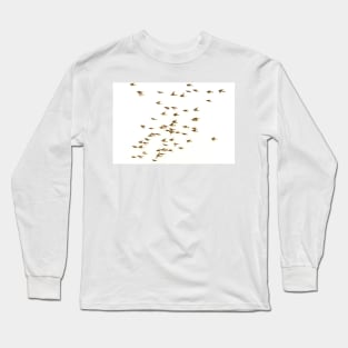 Cedar Waxwings Migrating North Long Sleeve T-Shirt